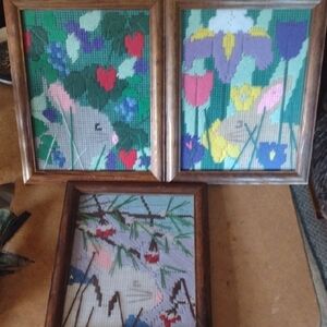Floral and Nature Needlepoint Art Set(3)